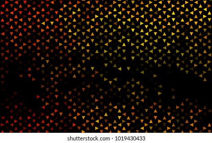 Dark Orange vector abstract colorful background, which consist of triangles. Pattern with colored triangles on white background.
