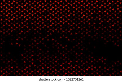 Dark Orange vector abstract colorful background, which consist of triangles. Pattern with colored triangles on white background.