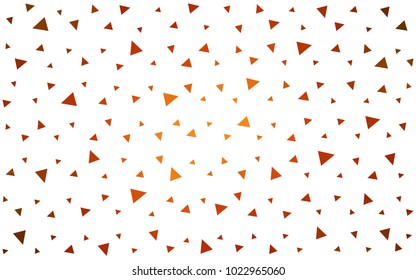 Dark Orange vector abstract colorful background, which consist of triangles. Pattern with colored triangles on white background.
