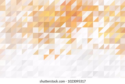 Dark Orange vector abstract colorful background, which consist of triangles. Pattern with colored triangles on white background.