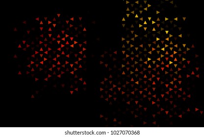 Dark Orange vector abstract colorful background, which consist of triangles. Pattern with colored triangles on white background.