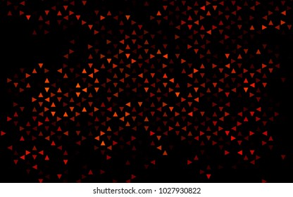 Dark Orange vector abstract colorful background, which consist of triangles. Pattern with colored triangles on white background.