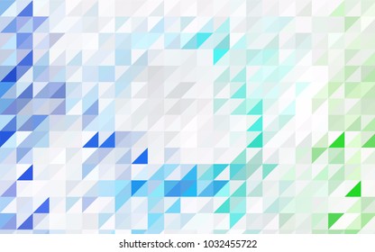 Dark Orange vector abstract colorful background, which consist of triangles. Pattern with colored triangles on white background.
