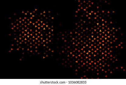Dark Orange vector abstract colorful background, which consist of triangles. Pattern with colored triangles on white background.