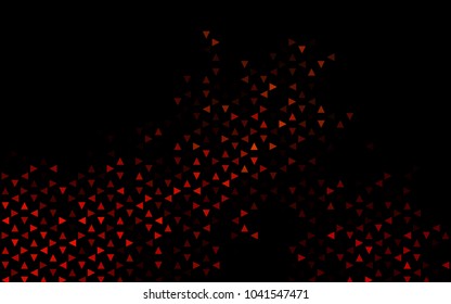 Dark Orange vector abstract colorful background, which consist of triangles. Pattern with colored triangles on white background.
