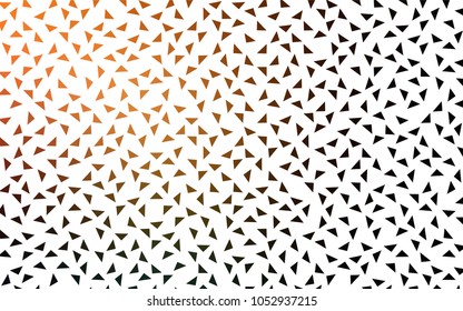 Dark Orange vector abstract colorful background, which consist of triangles. Pattern with colored triangles on white background.