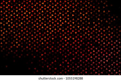 Dark Orange vector abstract colorful background, which consist of triangles. Pattern with colored triangles on white background.