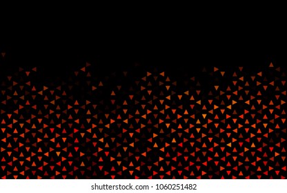 Dark Orange vector abstract colorful background, which consist of triangles. Pattern with colored triangles on white background.