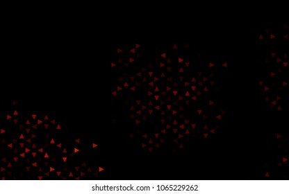 Dark Orange vector abstract colorful background, which consist of triangles. Pattern with colored triangles on white background.