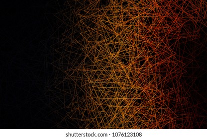 Dark Orange vector abstract colorful background, which consist of triangles. Pattern with colored triangles on white background.