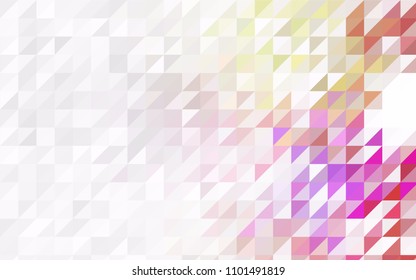 Dark Orange vector abstract colorful background, which consist of triangles. Pattern with colored triangles on white background.