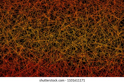 Dark Orange vector abstract colorful background, which consist of triangles. Pattern with colored triangles on white background.