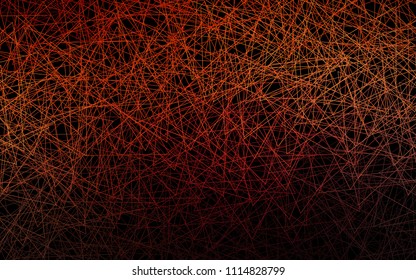 Dark Orange vector abstract colorful background, which consist of triangles. Pattern with colored triangles on white background.