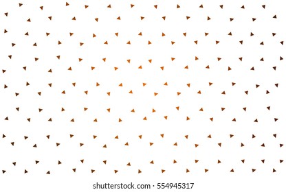 Dark Orange vector abstract colorful background, which consist of triangles. Pattern with colored triangles on white background.