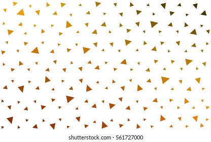 Dark Orange vector abstract colorful background, which consist of triangles. Pattern with colored triangles on white background.