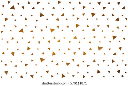 Dark Orange vector abstract colorful background, which consist of triangles. Pattern with colored triangles on white background.