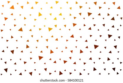 Dark Orange vector abstract colorful background, which consist of triangles. Pattern with colored triangles on white background.