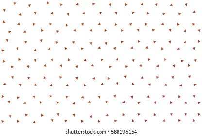 Dark Orange vector abstract colorful background, which consist of triangles. Pattern with colored triangles on white background.