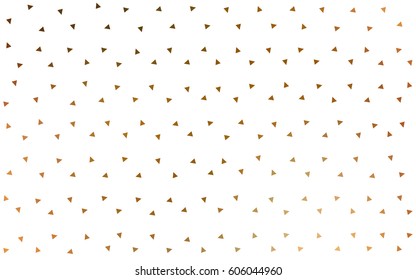 Dark Orange vector abstract colorful background, which consist of triangles. Pattern with colored triangles on white background.