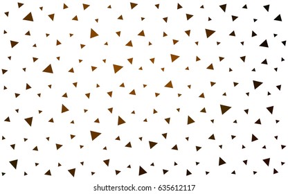 Dark Orange vector abstract colorful background, which consist of triangles. Pattern with colored triangles on white background.