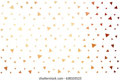 Dark Orange vector abstract colorful background, which consist of triangles. Pattern with colored triangles on white background.