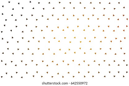 Dark Orange vector abstract colorful background, which consist of triangles. Pattern with colored triangles on white background.