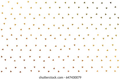 Dark Orange vector abstract colorful background, which consist of triangles. Pattern with colored triangles on white background.