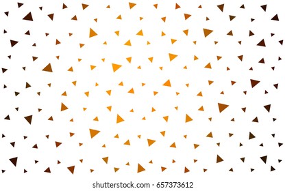 Dark Orange vector abstract colorful background, which consist of triangles. Pattern with colored triangles on white background.