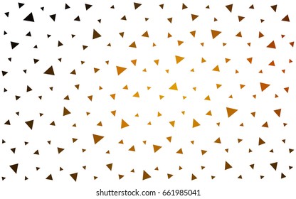 Dark Orange vector abstract colorful background, which consist of triangles. Pattern with colored triangles on white background.