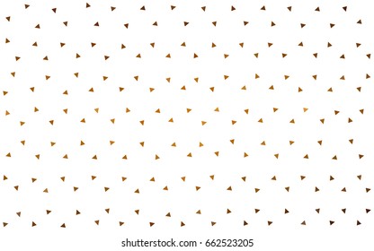 Dark Orange vector abstract colorful background, which consist of triangles. Pattern with colored triangles on white background.