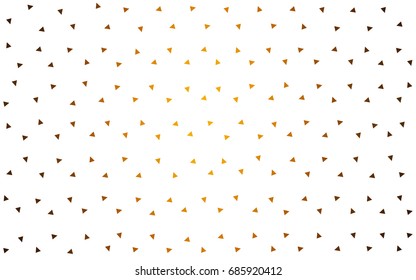 Dark Orange vector abstract colorful background, which consist of triangles. Pattern with colored triangles on white background.