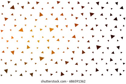 Dark Orange vector abstract colorful background, which consist of triangles. Pattern with colored triangles on white background.