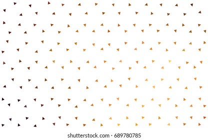 Dark Orange vector abstract colorful background, which consist of triangles. Pattern with colored triangles on white background.