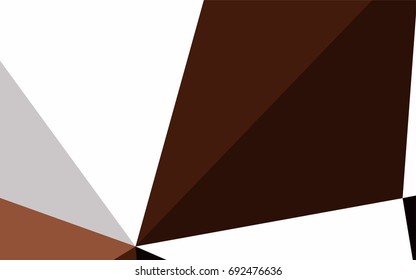 Dark Orange vector abstract colorful background, which consist of triangles. Pattern with colored triangles on white background.
