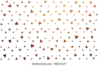 Dark Orange vector abstract colorful background, which consist of triangles. Pattern with colored triangles on white background.