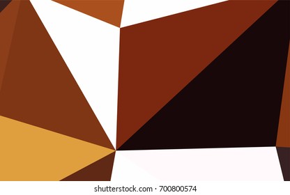 Dark Orange vector abstract colorful background, which consist of triangles. Pattern with colored triangles on white background.
