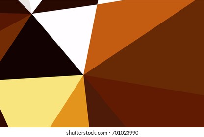 Dark Orange vector abstract colorful background, which consist of triangles. Pattern with colored triangles on white background.