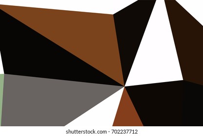 Dark Orange vector abstract colorful background, which consist of triangles. Pattern with colored triangles on white background.