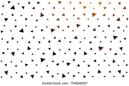 Dark Orange vector abstract colorful background, which consist of triangles. Pattern with colored triangles on white background.