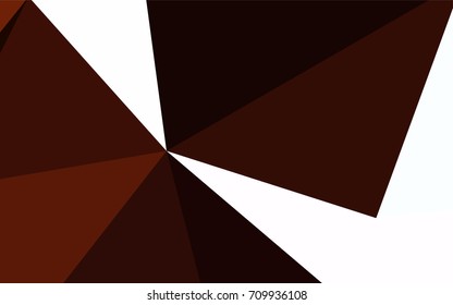Dark Orange vector abstract colorful background, which consist of triangles. Pattern with colored triangles on white background.