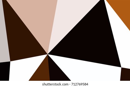 Dark Orange vector abstract colorful background, which consist of triangles. Pattern with colored triangles on white background.