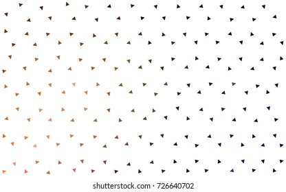 Dark Orange vector abstract colorful background, which consist of triangles. Pattern with colored triangles on white background.