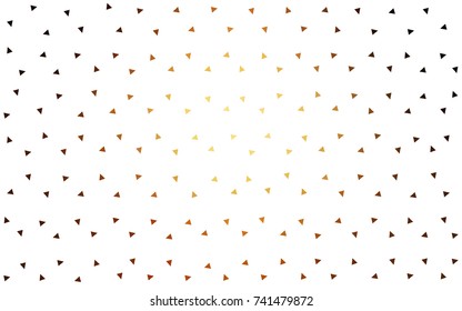 Dark Orange vector abstract colorful background, which consist of triangles. Pattern with colored triangles on white background.