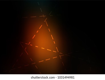 Dark Orange vector abstract doodle background. Creative illustration in blurred style with doodles and Zen tangles. Hand painted design for web, wrapping, wallpaper.