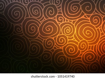 Dark Orange vector abstract doodle pattern. Modern geometrical abstract illustration with doodles. A completely new design for your business.