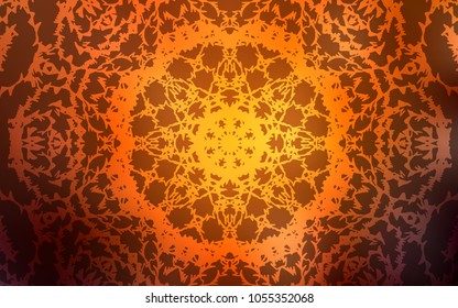 Dark Orange vector abstract doodle template. An elegant bright illustration with lines drawn by child in Natural style. The best blurred design for your business.