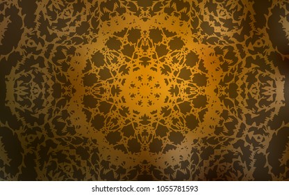 Dark Orange vector abstract doodle wallpaper. Sketchy doodles drawn by child on blurred background. Brand-new design for your business.