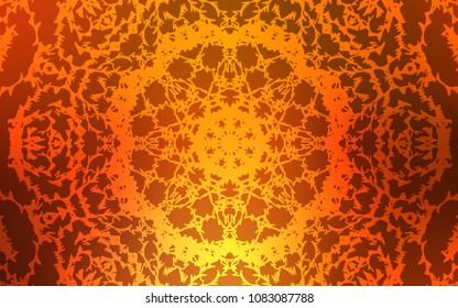 Dark Orange vector abstract doodle background. An elegant bright illustration with lines drawn by child in Natural style. The best blurred design for your business.