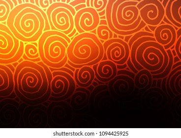 Dark Orange vector abstract doodle background. Colorful illustration in abstract style with doodles and Zen tangles. The best blurred design for your business.