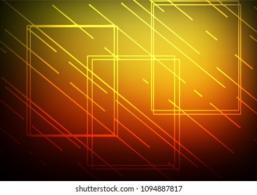 Dark Orange vector abstract doodle template. Doodles on blurred abstract background with gradient. The completely new template can be used for your brand book.